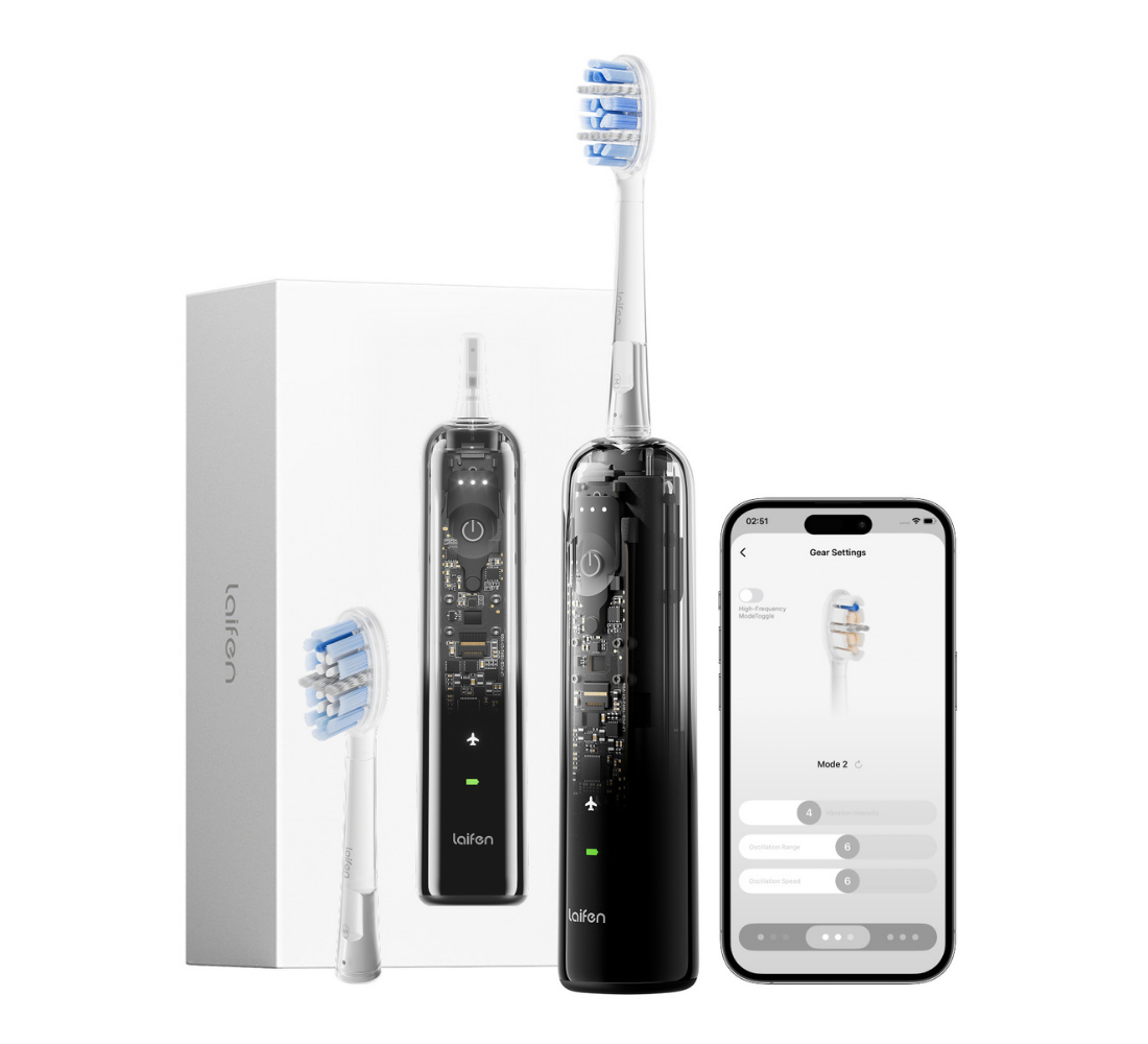 Laifen Wave Pro Electric Toothbrush - Transparent Black
