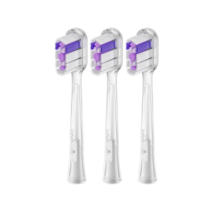 Laifen Wave Cushioned Replacement Brush Heads Ultra Whitening 3 Pack (Clear)