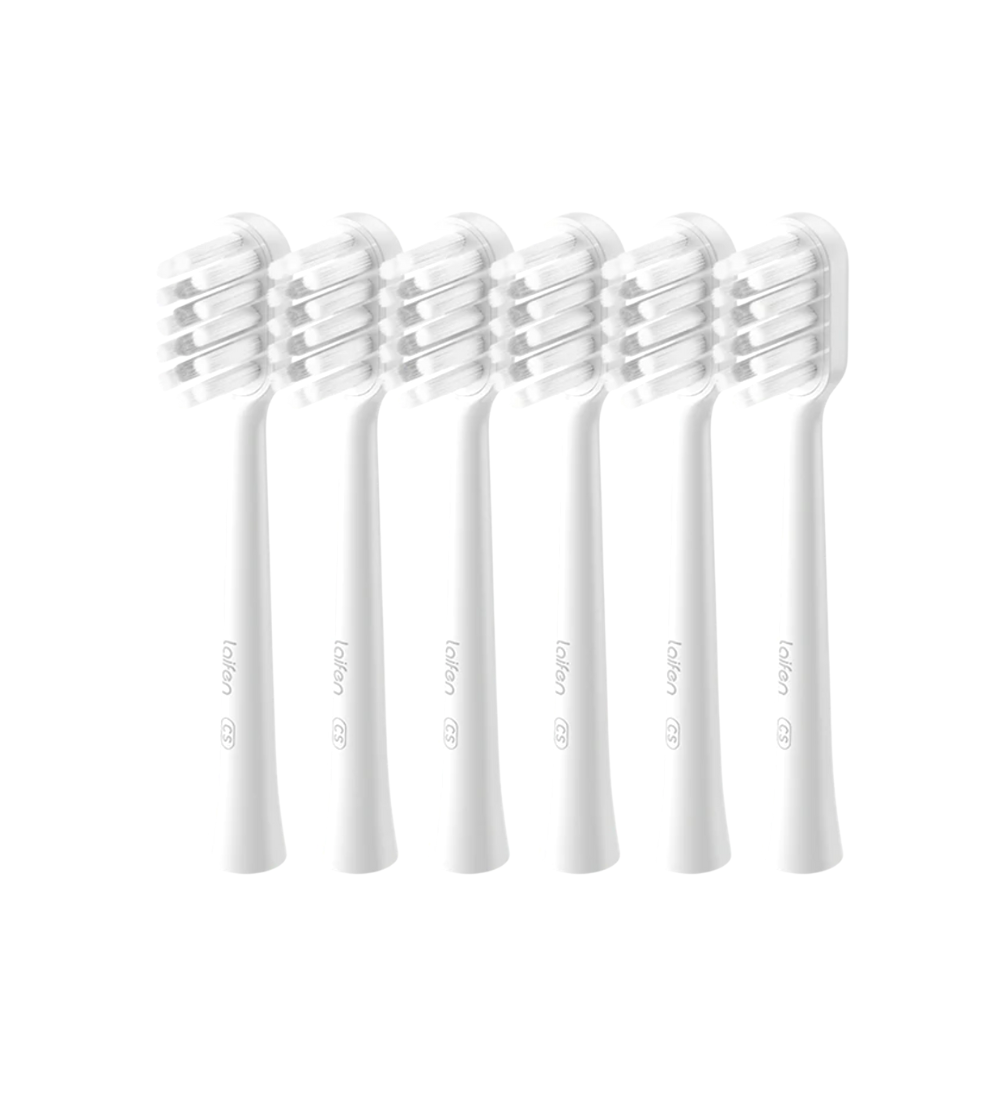Wave Replacement Brushheads - Gum Care - 6 Pack (ABS White) | Laifen Tech