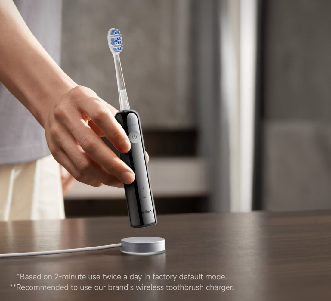 Laifen Wave Pro Electric Toothbrush - Polished Stainless Steel