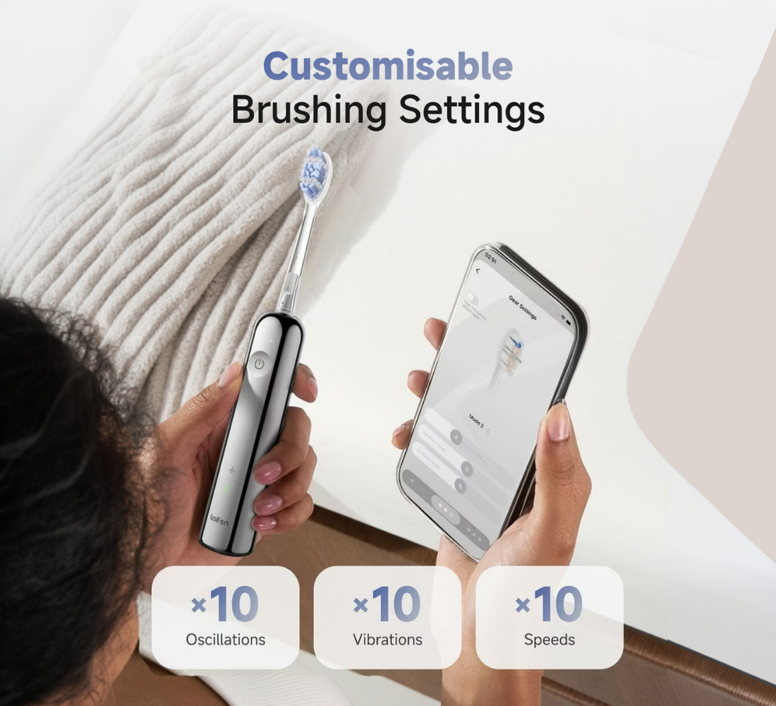 Laifen Wave Pro Electric Toothbrush - Polished Stainless Steel