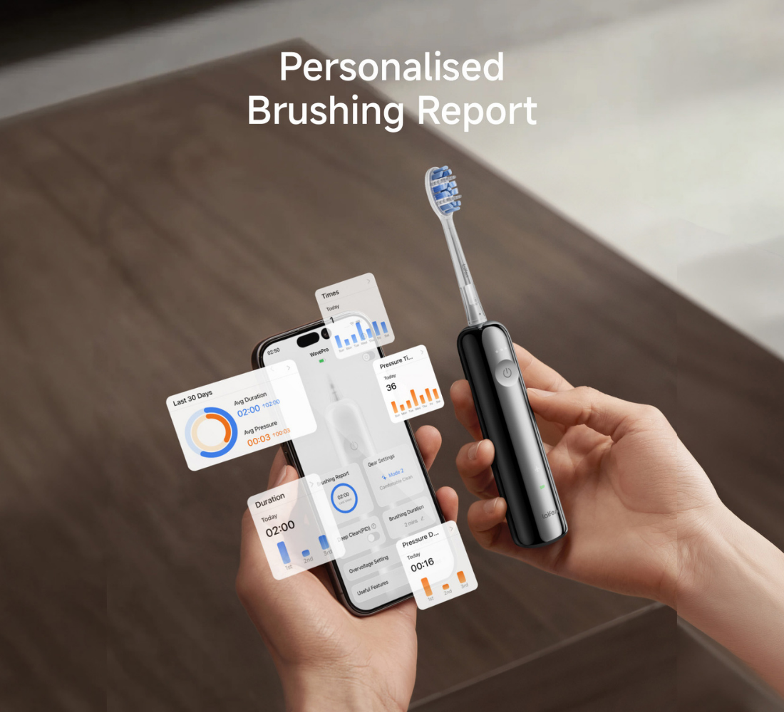 Laifen Wave Pro Electric Toothbrush - Polished Stainless Steel