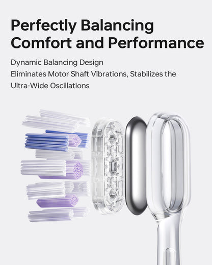 Laifen Wave Cushioned Replacement Brush Heads Ultra Whitening 3 Pack (Clear)